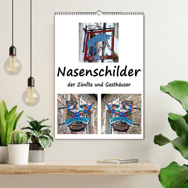 Produktbild: Nasenschilder der Z&uuml;nfte und Gasth&auml;user in Frankreich (Wandkalender 2026 DIN A2 hoch), CALVENDO Monatskalender