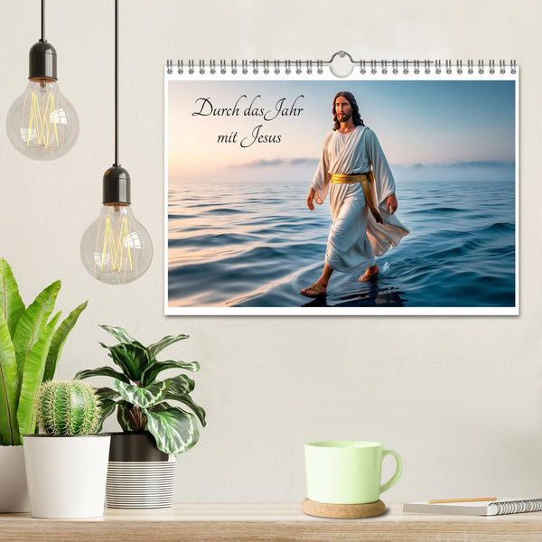 Produktbild: Durch das Jahr mit Jesus (Wandkalender 2026 DIN A4 quer), CALVENDO Monatskalender