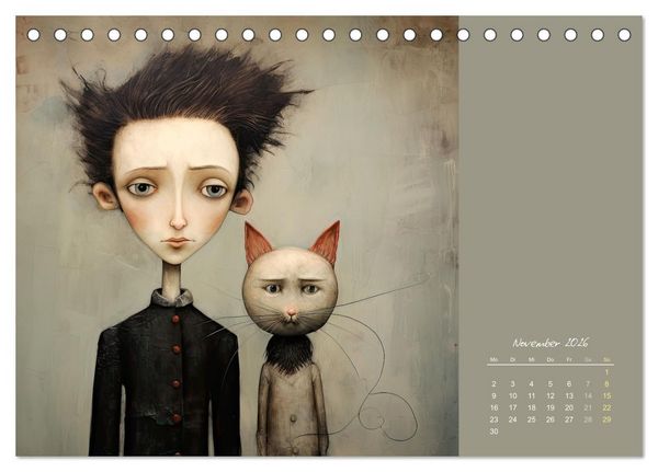 Produktbild: Die Katze - mein Freund (Tischkalender 2026 DIN A5 quer), CALVENDO Monatskalender