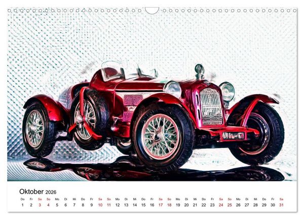 Produktbild: Cars'n'Arts - Digital Artwork von Jean-Louis Glineur (Wandkalender 2026 DIN A3 quer), CALVENDO Monatskalender