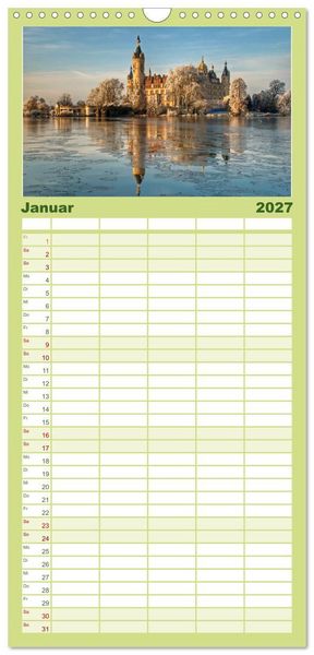 Produktbild: Familienplaner 2027 - Schwerin - Welterbe mit 5 Spalten (Wandkalender, 21 x 45 cm) CALVENDO
