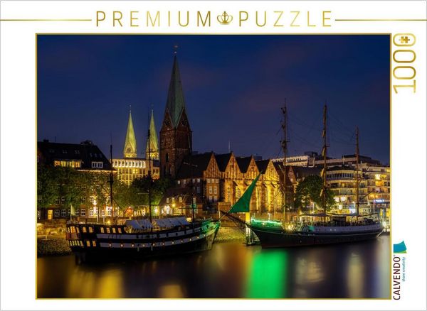 Produktbild: CALVENDO Puzzle Uferpromenade Schlachte - Bremen | 1000 Teile Lege-Gr&ouml;&szlig;e 64x48cm Foto-Puzzle f&uuml;r gl&uuml;ckliche Stunden