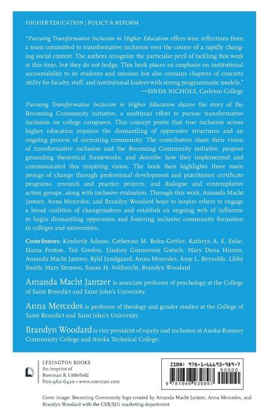 Produktbild: Pursuing Transformative Inclusion in Higher Education