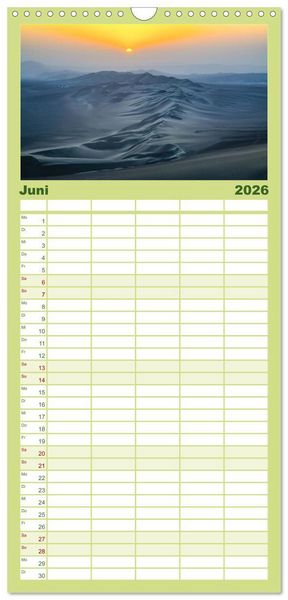 Produktbild: Familienplaner 2026 - Peru - Magie der Anden mit 5 Spalten (Wandkalender, 21 x 45 cm) CALVENDO