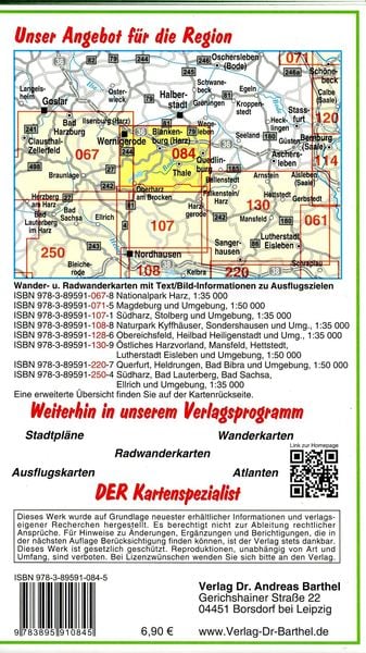 Produktbild: Radwander- und Wanderkarte Ostharz, Bodetal und Umgebung