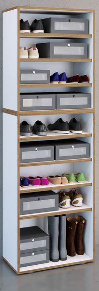 Produktbild: Holz Regal Schuhschrank Schuhregal Salia B60