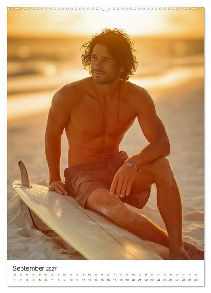 Produktbild: Karibik Surfer (Wandkalender 2027 DIN A2 hoch), CALVENDO Monatskalender