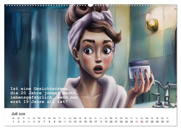 Produktbild: Lustige und paradoxe Fragen (Wandkalender 2026 DIN A2 quer), CALVENDO Monatskalender