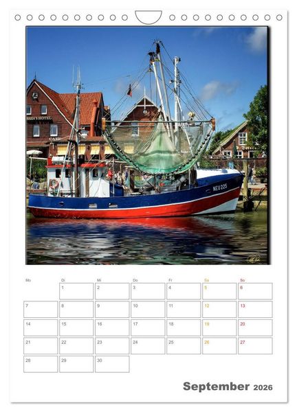 Produktbild: Ostfriesland - Hafen Neuharlingersiel (Wandkalender 2026 DIN A4 hoch), CALVENDO Monatskalender