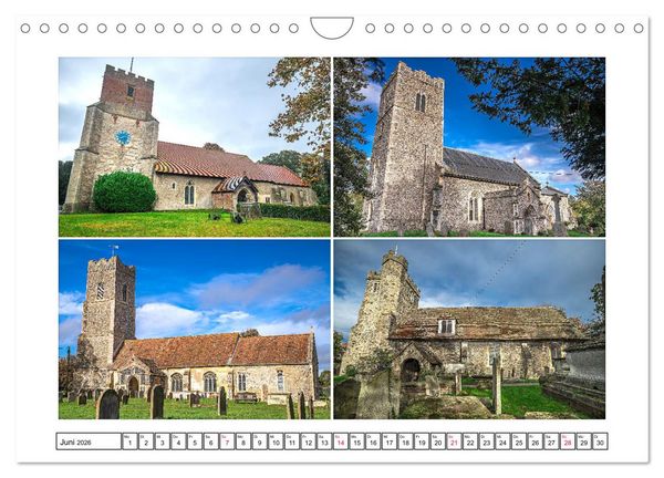 Produktbild: Trutzig und Wehrhaft - Englands Kirchen (Wandkalender 2026 DIN A4 quer), CALVENDO Monatskalender