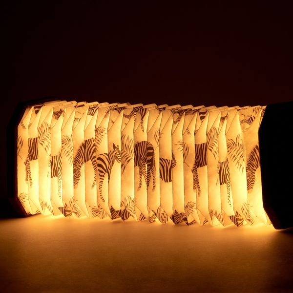Velvet Accordion Light - Stimmungslicht in Akkordeonform Zebra