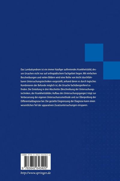 Produktbild: Die Differentialdiagnose des Lumbalsyndroms mit klinischen Untersuchungstechniken