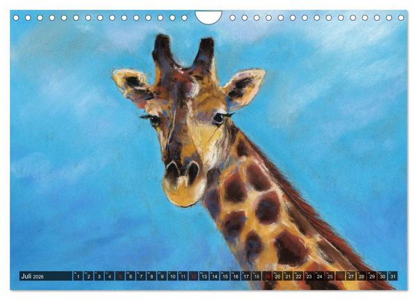 Produktbild: Afrika in Pastellgem&auml;lden (Wandkalender 2026 DIN A4 quer), CALVENDO Monatskalender
