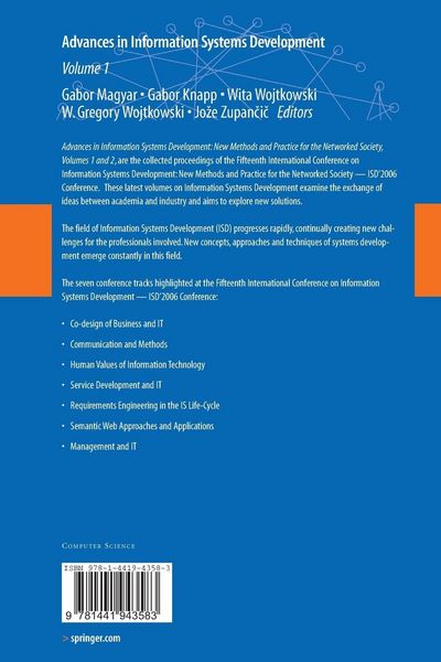 Produktbild: Advances in Information Systems Development