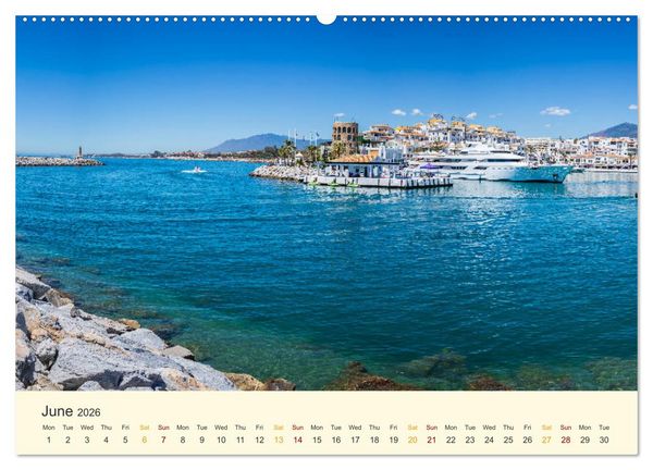 Produktbild: Costa del Sol - the sunny side of Andalusia (High Quality Premium Wall Calendar 2026 DIN A2 landscape),CALVENDO 12 Month Wall Calendar