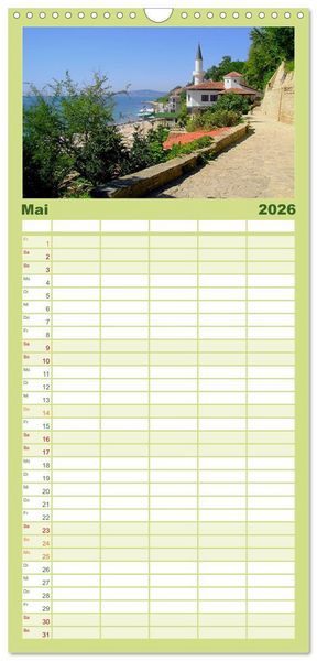 Produktbild: Familienplaner 2026 - Bulgarien, von Varna bis zum Kap Kaliakra mit 5 Spalten (Wandkalender, 21 x 45 cm) CALVENDO