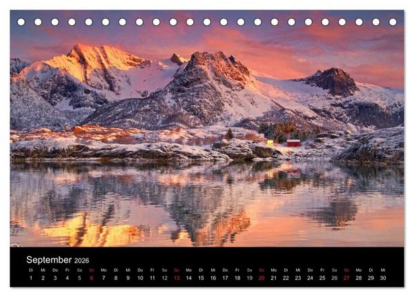 Produktbild: Norwegen (Tischkalender 2026 DIN A5 quer), CALVENDO Monatskalender