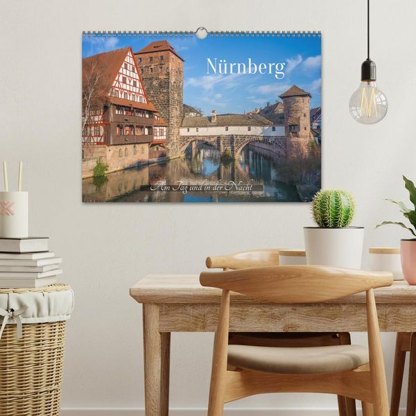 Produktbild: N&uuml;rnberg - Am Tag und in der Nacht (Wandkalender 2026 DIN A3 quer), CALVENDO Monatskalender