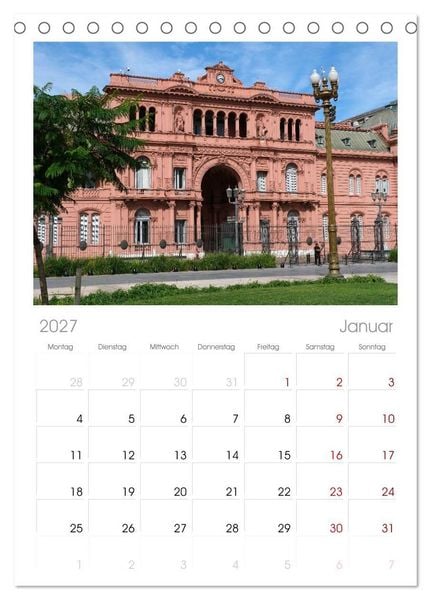 Produktbild: Tischplaner 2027 - Buenos Aires mit Iguazu (A5 Tischkalender zum Aufstellen) CALVENDO