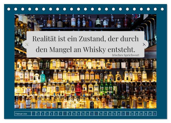 Produktbild: Whisky-Weisheiten (Tischkalender 2026 DIN A5 quer), CALVENDO Monatskalender
