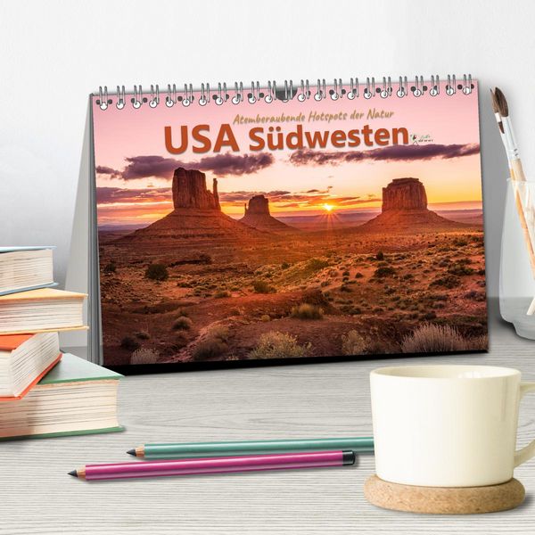 Produktbild: USA S&uuml;dwesten - Atemberaubende Hotspots der Natur (Tischkalender 2026 DIN A5 quer), CALVENDO Monatskalender