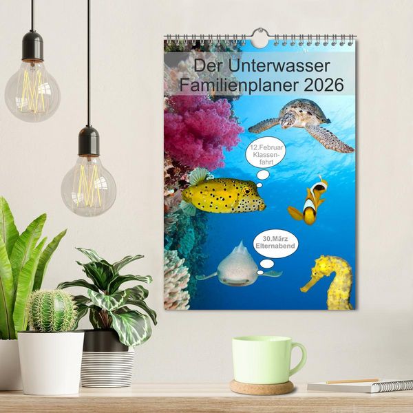 Produktbild: Der Unterwasser Familienplaner 2026 (Wandkalender 2026 DIN A4 hoch), CALVENDO Monatskalender