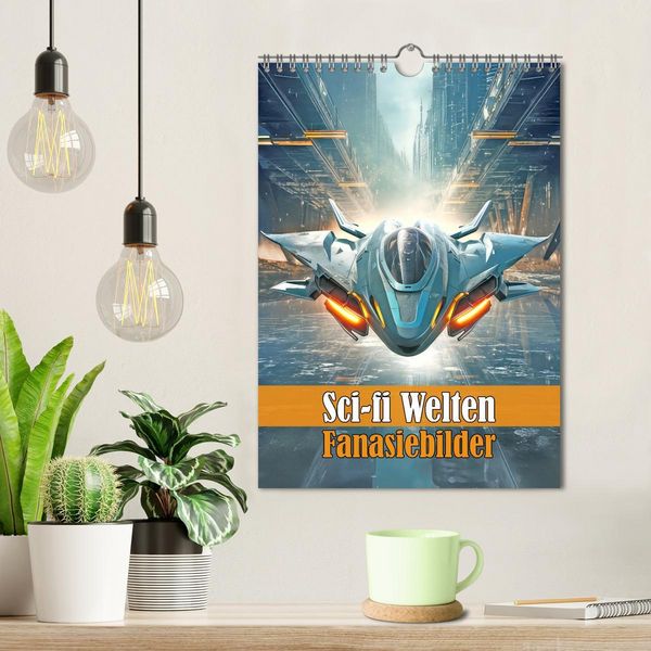 Produktbild: Sci-fi Welten - Fantasiebilder (Wandkalender 2026 DIN A4 hoch), CALVENDO Monatskalender