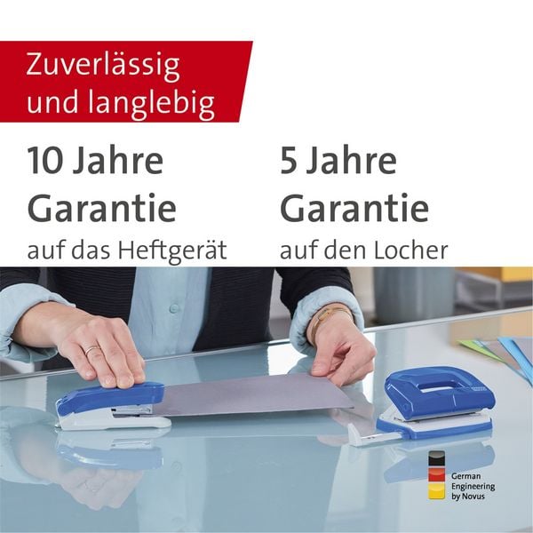 Produktbild: novus Locher und Heftger&auml;t blau