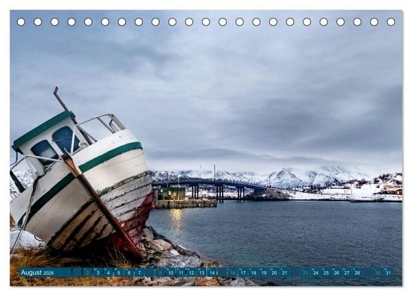 Produktbild: Von Troms&ouml; nach Sommaroy - Winter in Norwegen (Tischkalender 2026 DIN A5 quer), CALVENDO Monatskalender