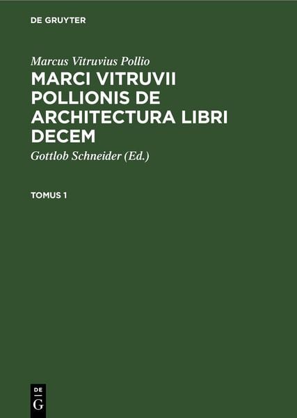 Produktbild: Marci Vitruvii Pollionis De architectura libri decem. Tomus 1
