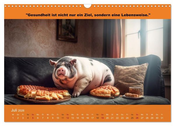 Produktbild: Der tierisch lustige Abnehmkalender (Wandkalender 2026 DIN A3 quer), CALVENDO Monatskalender