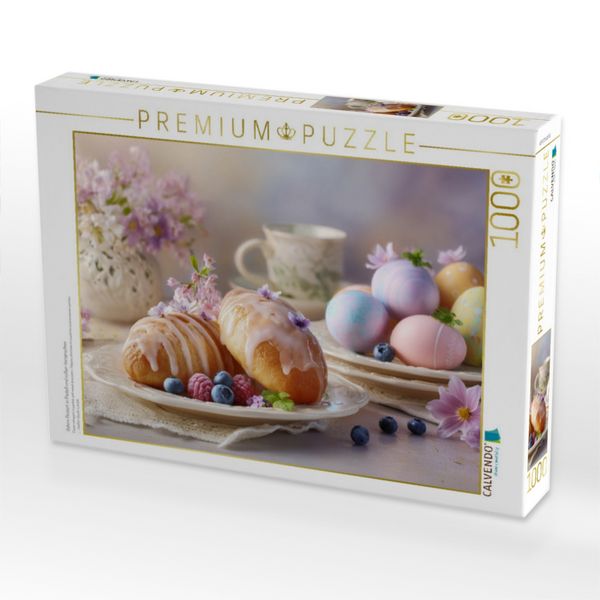 Produktbild: CALVENDO Puzzle Ostern fl&uuml;stert in Pastell und s&uuml;&szlig;en Versprechen | 1000 Teile Lege-Gr&ouml;&szlig;e 64x48cm Foto-Puzzle f&uuml;r gl&uuml;ckliche Stunden