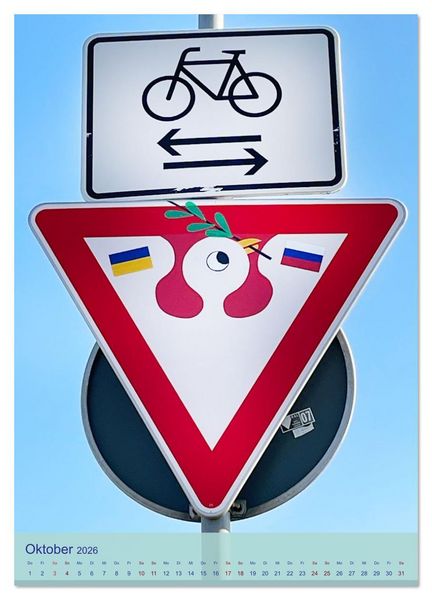 Produktbild: LUSTIGE VERKEHRSSCHILDER (Wandkalender 2026 DIN A3 hoch), CALVENDO Monatskalender