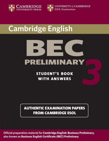 Produktbild: Cambridge BEC Preliminary 3 with Answers
