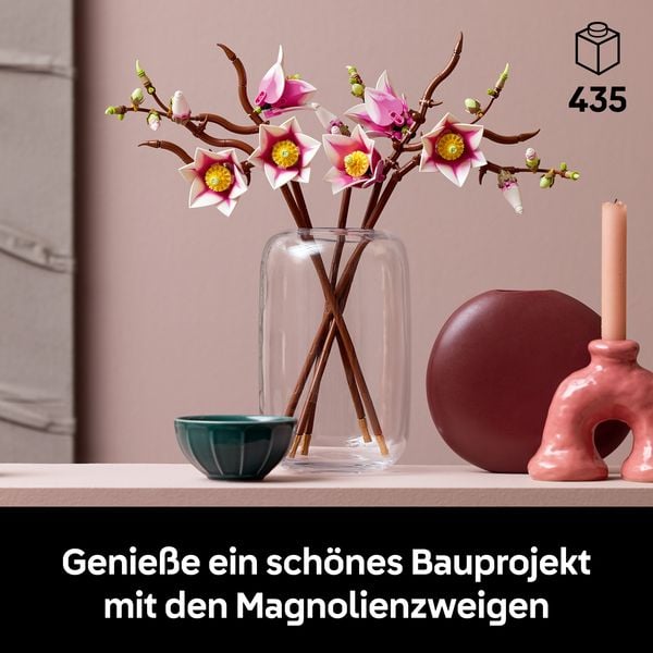Produktbild: LEGO Botanicals 11510 Magnolienzweige, Deko Kunstpflanze zum Bauen
