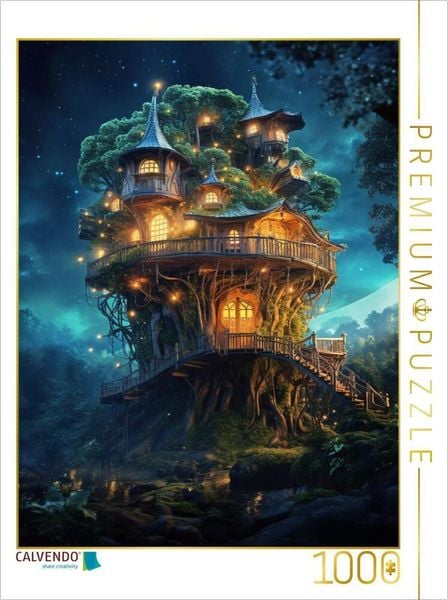 CALVENDO Puzzle Baumhaus | 1000 Teile Lege-Größe 64x48cm Foto-Puzzle für glückliche Stunden