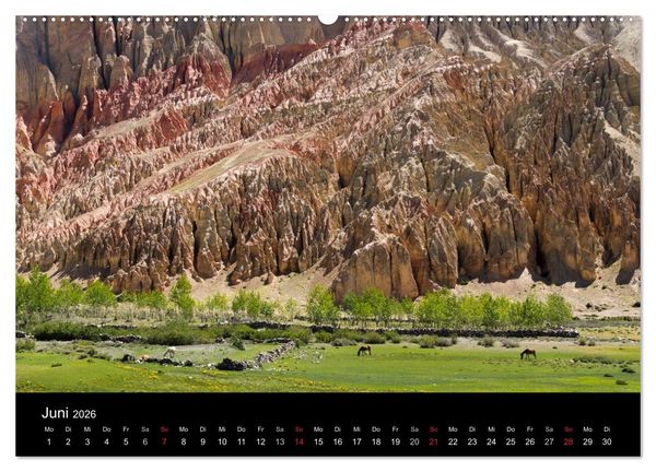 Produktbild: MUSTANG - das verborgene K&ouml;nigreich im Himalaya (hochwertiger Premium Wandkalender 2026 DIN A2 quer), Kunstdruck in Hochglanz