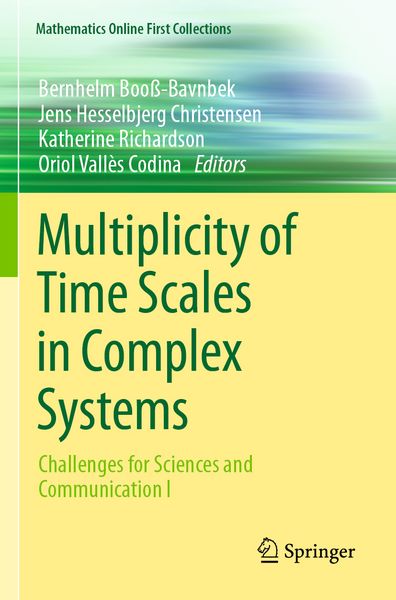 Produktbild: Multiplicity of Time Scales in Complex Systems