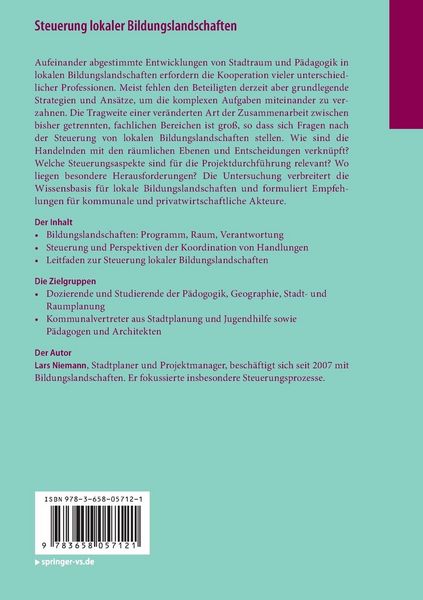 Produktbild: Steuerung lokaler Bildungslandschaften