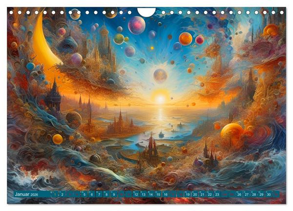 Produktbild: Zukunftsvisionen Wenn die Sonne zum Feind wird (Wandkalender 2026 DIN A4 quer), CALVENDO Monatskalender