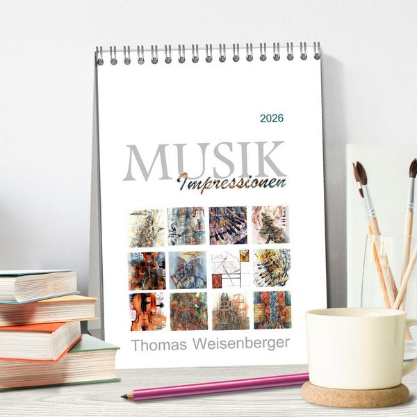 Produktbild: MUSIK Impressionen (Tischkalender 2026 DIN A5 hoch), CALVENDO Monatskalender