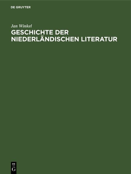 Produktbild: Geschichte der niederl&auml;ndischen Literatur