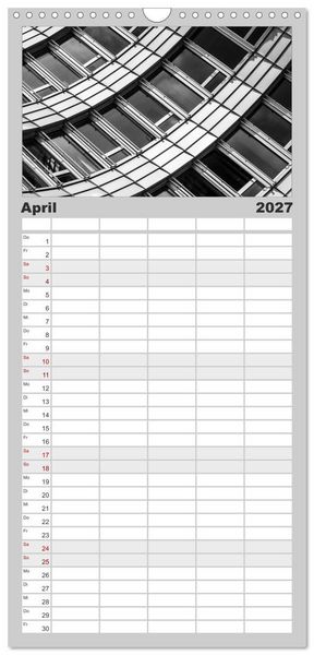 Produktbild: Familienplaner 2027 - Architektur - Fassaden im Detail 2027 mit 5 Spalten (Wandkalender, 21 x 45 cm) CALVENDO