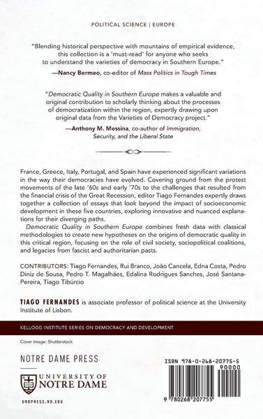 Produktbild: Democratic Quality in Southern Europe