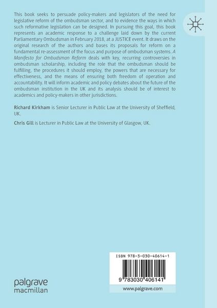 Produktbild: A Manifesto for Ombudsman Reform