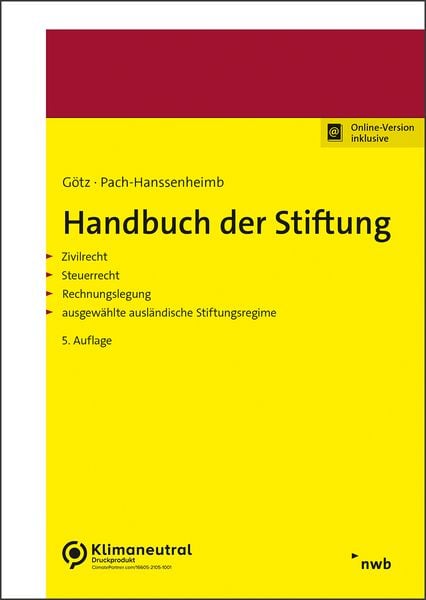 Produktbild: Handbuch der Stiftung