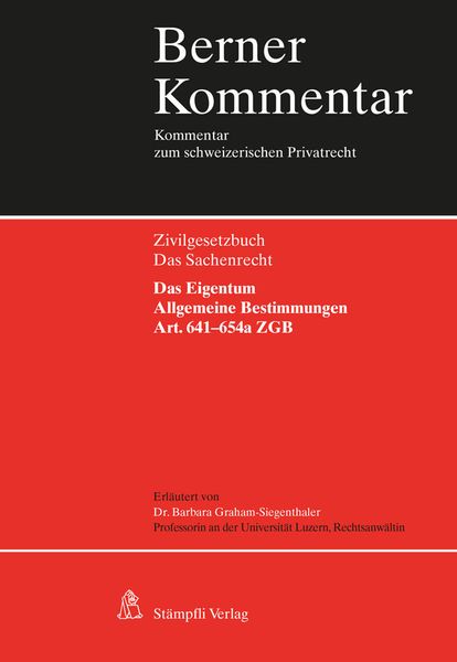 Produktbild: Das Eigentum - Art. 641-654a ZGB