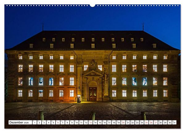 Produktbild: Mannheim bei Nacht - Impressionen aus der Quadratestadt (hochwertiger Premium Wandkalender 2026 DIN A2 quer), Kunstdruck in Hochglanz