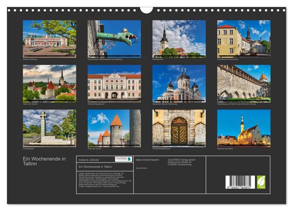 Produktbild: Ein Wochenende in Tallinn (Wandkalender 2026 DIN A3 quer), CALVENDO Monatskalender