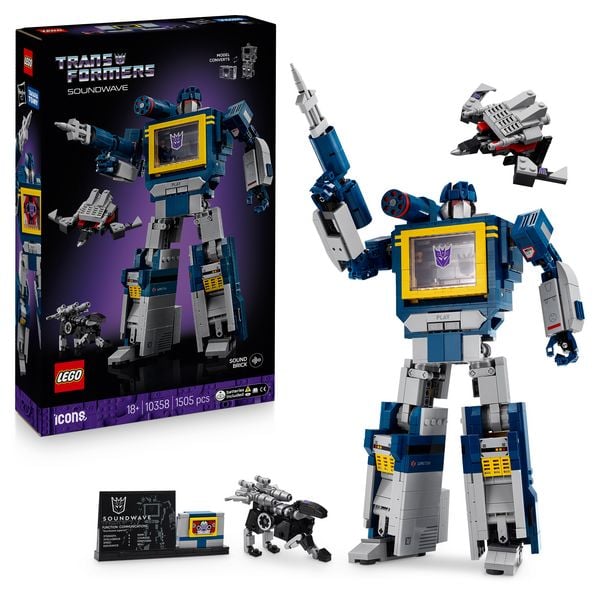 LEGO Icons 10358 Transformers: Soundwave, Modellbau für Erwachsene
